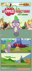 Size: 1919x4225 | Tagged: safe, artist:estories, spike, dragon, comic:a(pple)ffection, comic, running, solo, twilight's castle