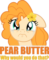 Size: 5150x6404 | Tagged: safe, artist:sollace, derpibooru exclusive, pear butter, pony, the perfect pear, absurd resolution, crying, floppy ears, sad, simple background, solo, transparent background, vector