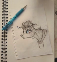 Size: 998x1080 | Tagged: safe, artist:kamorkakat, pegasus, pony, not asking for trouble, ask, blue eyes, bust, clothes, colt, drawing, emotional, head, hoodie, male, pencil drawing, portrait, sketch, surprised, traditional art