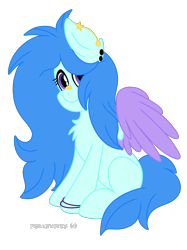 Size: 2048x2732 | Tagged: safe, artist:prismaticstars, oc, oc only, oc:blue blitz, pegasus, pony, female, high res, mare, simple background, sitting, solo, transparent background