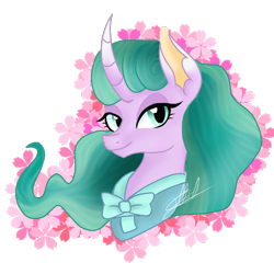 Size: 768x768 | Tagged: safe, artist:sweetkllrvane, mistmane, pony, unicorn, campfire tales, beautiful, clothes, curved horn, female, mare, signature, solo