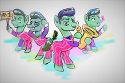 Size: 771x513 | Tagged: safe, artist:pon_pon_pon, pony, lazytown, meme, ponified, robbie rotten, we are number one