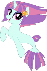 Size: 338x510 | Tagged: safe, artist:ra1nb0wk1tty, sunny flare, pony, sea pony, seapony (g4), my little pony: the movie, equestria girls ponified, ponified, seaponified, simple background, solo, species swap, transparent background