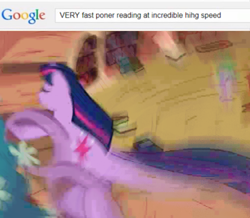 Size: 500x436 | Tagged: safe, edit, edited screencap, screencap, spike, twilight sparkle, dragon, pony, unicorn, lesson zero, blurry, dank memes, fast, golden oaks library, google, gotta go fast, great moments in animation, meme, poner, running, smear frame, very fast doggo running at incredible hihg speed, wheel o feet