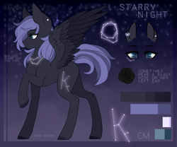 Size: 2400x1997 | Tagged: safe, artist:dusty-onyx, oc, oc only, oc:starry night, flower, reference sheet, solo