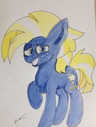 Size: 2448x3264 | Tagged: safe, artist:luxiwind, star tracker, earth pony, pony, once upon a zeppelin, male, solo, stallion, traditional art