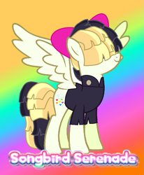 Size: 841x1023 | Tagged: safe, artist:cindystaryt, songbird serenade, pegasus, pony, my little pony: the movie, solo