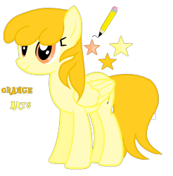 Size: 930x944 | Tagged: safe, artist:cindystaryt, oc, oc only, oc:orange arts, pegasus, pony, female, mare, solo