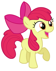 Size: 5146x6457 | Tagged: safe, artist:estories, apple bloom, earth pony, pony, absurd resolution, blank flank, bow, cute, female, filly, hair bow, open mouth, simple background, smiling, solo, transparent background, vector