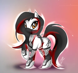 Size: 900x839 | Tagged: safe, artist:whitefox89, oc, oc only, oc:ninjato, pony, solo, watermark