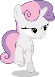 Size: 2387x3322 | Tagged: safe, artist:tomfraggle, sweetie belle, pony, unicorn, crusaders of the lost mark, female, filly, lidded eyes, light of your cutie mark, running, simple background, smiling, solo, transparent background, vector