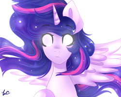 Size: 1000x800 | Tagged: safe, artist:waterz-colrxz, twilight sparkle, twilight sparkle (alicorn), alicorn, pony, glowing eyes, magic, solo