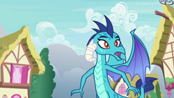 Size: 1280x720 | Tagged: safe, screencap, princess ember, dragon, triple threat, solo