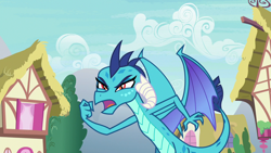 Size: 1280x720 | Tagged: safe, screencap, princess ember, dragon, triple threat, solo