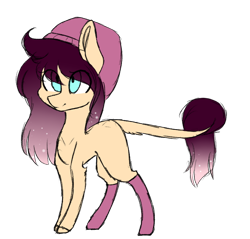 Size: 1024x977 | Tagged: safe, artist:hyshyy, oc, oc only, oc:teagen, earth pony, pony, beanie, female, hat, mare, simple background, solo, transparent background