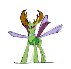 Size: 1000x963 | Tagged: safe, artist:xbi, thorax, changedling, changeling, 30 minute art challenge, changeling king, king thorax, solo