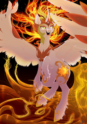 Size: 4092x5787 | Tagged: safe, artist:banoodle, daybreaker, alicorn, a royal problem, absurd resolution, female, mane of fire, open mouth, solo