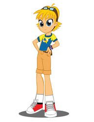 Size: 1800x2329 | Tagged: safe, artist:trungtranhaitrung, equestria girls, crossover, equestria girls-ified, miles "tails" prower, simple background, solo, sonic the hedgehog (series), transparent background