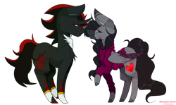 Size: 1024x609 | Tagged: safe, artist:shade4568, oc, oc:shade, pony, ponified, shadow the hedgehog, shipping, sonic the hedgehog (series)