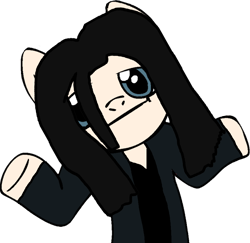 Size: 872x847 | Tagged: safe, artist:verycoolguy, looking at you, meme, shrug, shrugpony, simple background, solo, tommy wiseau, transparent background