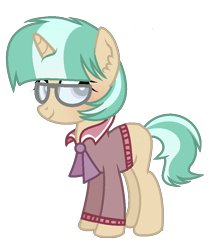 Size: 837x961 | Tagged: safe, artist:theapplebeauty, oc, oc only, pony, unicorn, clothes, female, glasses, mare, offspring, parent:coco pommel, parent:trenderhoof, parents:trenderpommel, solo