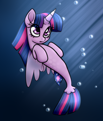 Size: 3860x4545 | Tagged: safe, artist:jetwave, twilight sparkle, twilight sparkle (alicorn), alicorn, seapony (g4), my little pony: the movie, seaponified, seapony twilight, solo, species swap