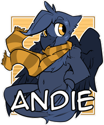 Size: 1280x1546 | Tagged: safe, artist:bbsartboutique, oc, oc only, oc:andiethebirb, griffon, badge, con badge, male, solo