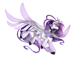 Size: 3681x3000 | Tagged: safe, artist:taiga-blackfield, oc, oc only, oc:moonlit mourning, pegasus, pony, choker, commission, jewelry, necklace, simple background, solo, transparent background