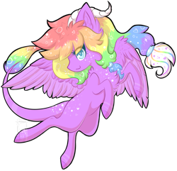 Size: 976x940 | Tagged: safe, artist:monogy, oc, oc only, oc:rainbow crystal, dracony, hybrid, pony, female, simple background, solo, transparent background