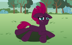 Size: 2360x1491 | Tagged: safe, alternate version, artist:ejlightning007arts, fizzlepop berrytwist, tempest shadow, unicorn, my little pony: the movie, broken horn, cute, eye scar, female, mare, scar, solo, tempestbetes