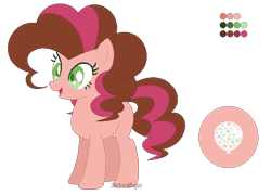 Size: 620x446 | Tagged: safe, artist:electricaldragon, oc, oc only, oc:brynley, earth pony, pony, base used, female, mare, offspring, parent:cheese sandwich, parent:pinkie pie, parents:cheesepie, reference sheet, solo