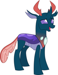 Size: 4878x6212 | Tagged: safe, artist:pink1ejack, pharynx, changedling, changeling, to change a changeling, absurd resolution, open mouth, prince pharynx, royal changeling, simple background, smiling, solo, transparent background, vector