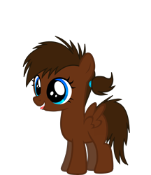 Size: 4265x4946 | Tagged: safe, artist:b(r)at, oc, oc only, oc:sierra flyer, pegasus, pony, absurd resolution, blue eyes, female, filly, pigtails, wings, young