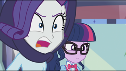 Size: 1920x1080 | Tagged: safe, screencap, rarity, sci-twi, twilight sparkle, dance magic, equestria girls, spoiler:eqg specials, glasses