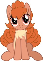 Size: 1095x1536 | Tagged: safe, artist:andrevus, oc, oc only, oc:vulpenia, pony, chest fluff, crossover, cute, looking at you, ocbetes, pokémon, ponified, puppy dog eyes, simple background, solo, transparent background, vulpix, weapons-grade cute