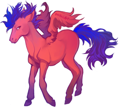 Size: 1552x1379 | Tagged: safe, artist:sitaart, oc, oc only, oc:lightning bug, pegasus, pony, blue hair, blue mane, colt, dungeons and dragons, foal, male, pathfinder, pen and paper rpg, pink fur, ponyfinder, rpg, signature, simple background, solo, transparent background