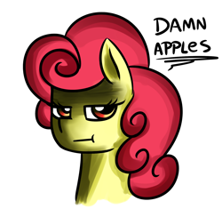 Size: 1700x1600 | Tagged: safe, anonymous artist, strawberry sunrise, pony, evil, solo, strawberry savage, that pony sure does hate apples