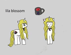 Size: 1251x963 | Tagged: safe, artist:ask-luciavampire, oc, oc only, oc:lila blossom, unicorn, cafe