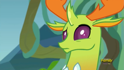 Size: 1277x719 | Tagged: safe, screencap, thorax, changedling, changeling, to change a changeling, discovery family logo, king thorax, solo