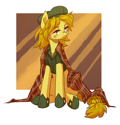 Size: 1904x1977 | Tagged: safe, artist:koviry, oc, oc only, oc:marigold, pony, clothes, female, mare, simple background, solo, transparent background