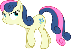 Size: 4362x3001 | Tagged: safe, artist:cloudyglow, bon bon, sweetie drops, earth pony, pony, .ai available, absurd resolution, female, grumpy, mare, simple background, solo, transparent background, vector