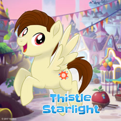 Size: 1080x1080 | Tagged: safe, oc, oc only, oc:thistle starlight, pegasus, pony, my little pony: the movie, mlp movie pony maker, red eyes, solo