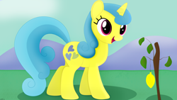 Size: 3840x2160 | Tagged: safe, artist:startledflowerpony, lemon hearts, pony, high res, solo