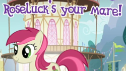 Size: 1136x640 | Tagged: safe, roseluck, cropped, gameloft, meme, roseluck's your mare!, solo, waifu, wow! glimmer, wow! roseluck