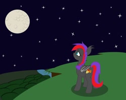 Size: 907x720 | Tagged: safe, artist:brightstarclick, oc, oc only, oc:violet iridescence, bat pony, pony, solo