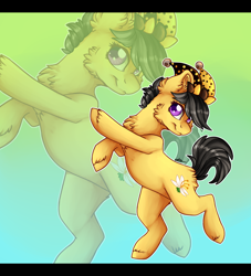 Size: 1280x1408 | Tagged: safe, artist:gela98, oc, oc only, earth pony, pony, commission, digital art, gold, hat, jester hat, solo, zoom layer