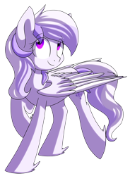 Size: 3136x4264 | Tagged: safe, artist:chub-wub, oc, oc only, oc:starstorm slumber, pegasus, pony, purple eyes, purple mane, simple background, smiling, solo, transparent background