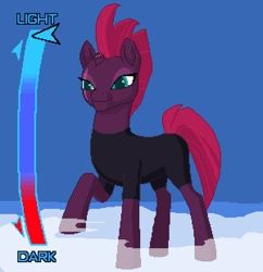 Size: 600x620 | Tagged: safe, artist:gawbox, tempest shadow, pony, unicorn, my little pony: the movie, broken horn, eye scar, female, knights of the old republic, light side, mare, pixel art, scar, solo, star wars