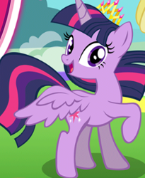 Size: 232x283 | Tagged: safe, twilight sparkle, twilight sparkle (alicorn), alicorn, cropped, dancing, gameloft, happy, smiling, solo