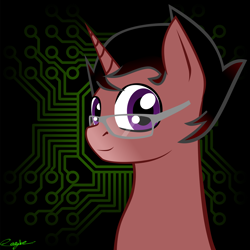 Size: 5000x5000 | Tagged: safe, artist:eag1e-i, oc, oc only, oc:tera byte, unicorn, absurd resolution, male, solo, stallion